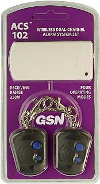ACS-102 Комплект 2-канальный (можно исп. 165 брелков с разными кодами) приемник + 2 брелка, 200 м   