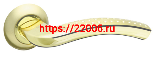 Ручка Fuaro (Фуаро) раздельная R.AR54.LOUNGE (LOUNGE AR) 130mm SG/GP-4 матовое золото/золото