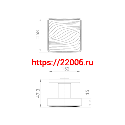 Ручка Punto (Пунто) раздельная K.EST.Q52.GIPNOZ SN/WH-3 матовый никель/белый фото 2