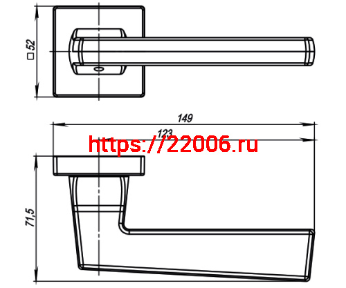 Ручка Armadillo (Армадилло) раздельная K.USQ52.GROOVE (GROOVE USQ5) BB/SBB-17 кор.бронза/мат.кор.бронза фото 4