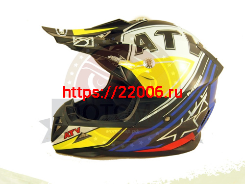 Шлем кроссовый YM-915 "YAMAPA", бело-синий, бело-красный, черно-желтый, размер XL фото 2 Шлем кроссовый YM-915 "YAMAPA", бело-синий, бело-красный, черно-желтый, размер XL фото 2