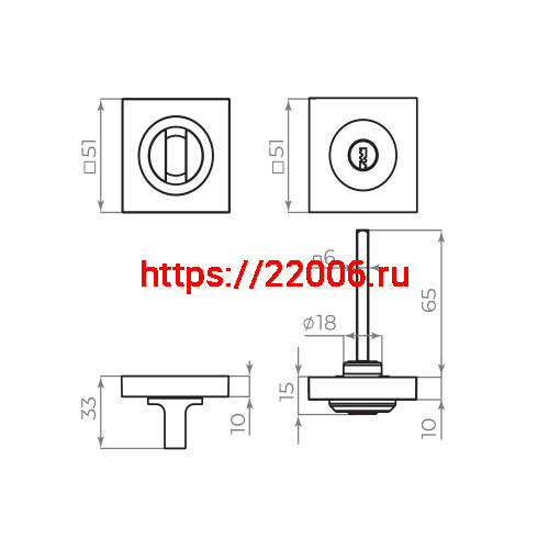 Ручка поворотная Ajax (Аякс) с фиксацией ключом BK6.FIX.JK WH-19 белый фото 2