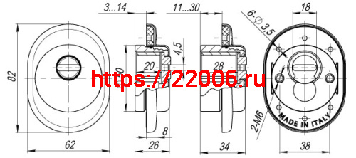 Броненакладка Armadillo (Армадилло) на ЦМ (от вырывания, 25 мм) ET/ATC-Protector 1-25GP-2 Золото box фото 3