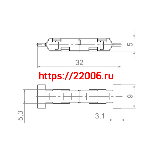 Крепеж Armadillo (Армадилло) для профиля крышки SLD.Scope 9/5/30 bracket (60 pcs) фото 3