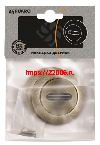 Накладка Fuaro (Фуаро) на сувальдный замок SC.R.RM54 (SC RM) SN/CP-3 матовый никель/хром фото 2
