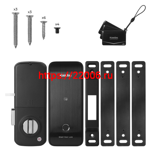 Замок накладной электронный Kaadas R6-5 с отпечатком пальца, черный СНЯТ С ПРОИЗВОДСТВА фото 5