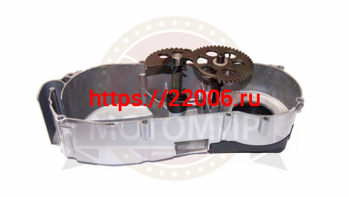 Крышка картера GY6-125 Сити125 вариатора левая с пусковым мех. кик вперед фото 4