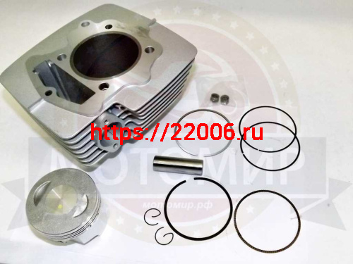Цилиндр в сборе с поршнем CB200 см3 69 мм 169FMM (H103мм, h72мм, палец 17мм)