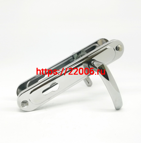 Ручка дверная Zenit (Зенит) на планке РФ1-85.02 (85 мм) хром