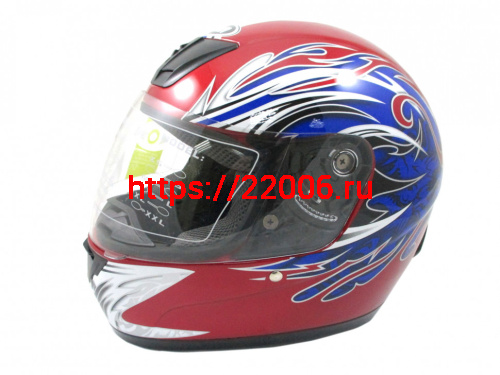 Мотошлем YM-802А красный (S)