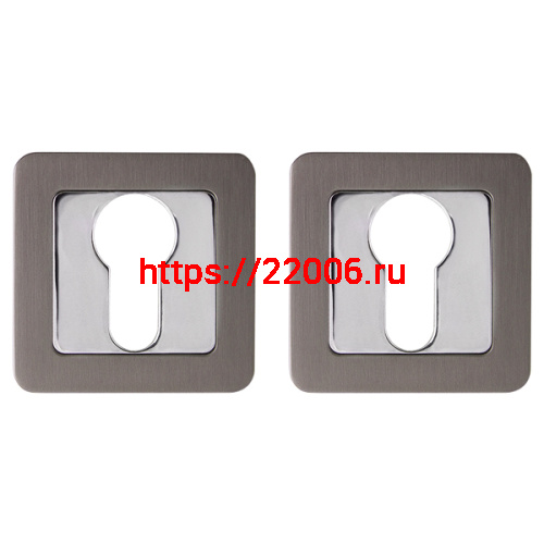 Накладка Punto (Пунто) под цилиндр ET.K.QR52 (ET QR) GR/CP-23 графит/хром