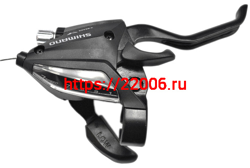 Шифтер/тормозная ручка Shimano Tourney EF500,правый, 7 скоростей, трос 2050мм, черный ESTEF5002RV7AL