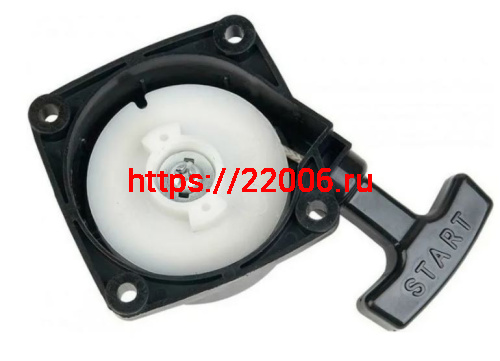 Стартер в сборе для триммеров 33-52 см3 с плавным пуском (косой зацеп)