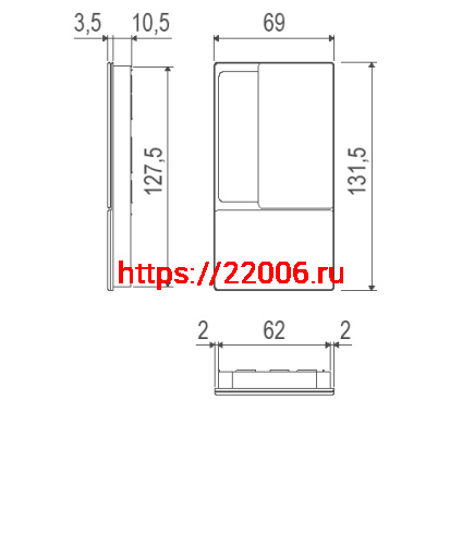 B30002.00.32 AGB (АГБ) Ручка WAVE под WC (мат хром), для распашных дверей фото 2