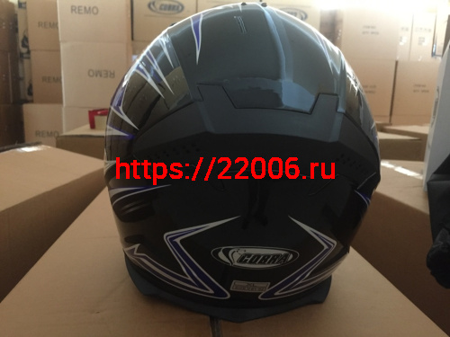 Шлем интеграл COBRA JK313, черный с красным(2), черный/синий(9), размеры M фото 5