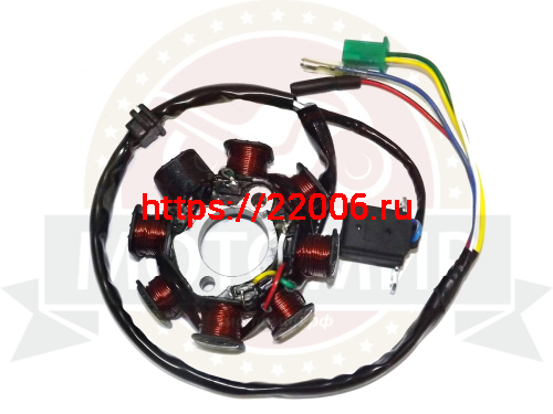 Зажигание 1P63QMK голое (без маховика) (статор 7+1 катушек) (17301-R02-A0) (НАБОР) фото 2