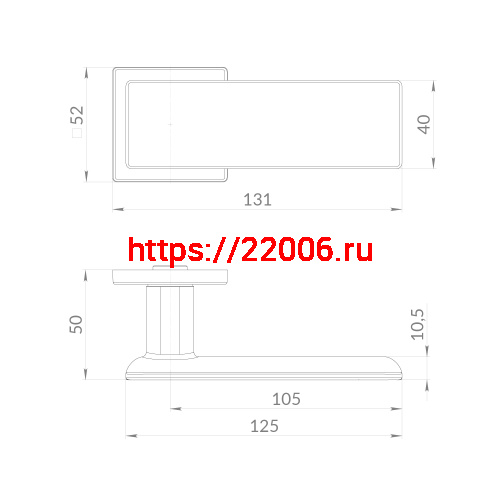 Ручка Punto (Пунто) раздельная K.EST.Q52.OLYMP BL-24 черный фото 2