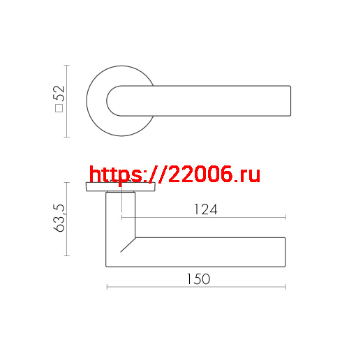Ручка Fuaro (Фуаро) раздельная R.SLR52.BARREL SSG-39 сатинированное золото фото 2