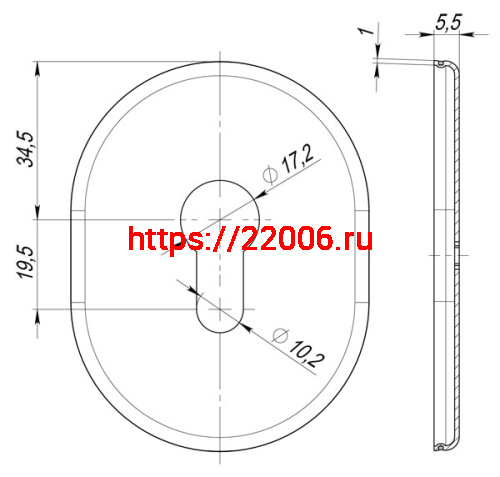 Накладка Fuaro (Фуаро) на цилиндр ESC.C.SF/OV.473 (ESC 473) AB зелёная бронза фото 3