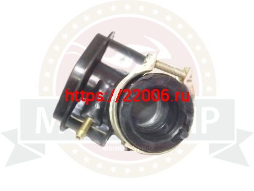 Патрубок карбюратора GY6-50/60/80 (коллектор впускной) резин. фото 3