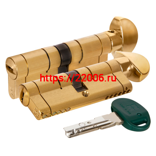 Цилиндровый механизм Mottura (Моттура) с вертушкой C31F363601RLC5 (72 мм/31+10+31), ЛАТУНЬ (PVD) (верт. 99.506)