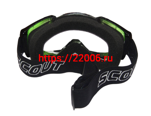 Очки мотокросс/спорт SCOUT (NK-1015) черн/зелен, резинка с силиконом, цветн упаковка фото 2 Очки мотокросс/спорт SCOUT (NK-1015) черн/зелен, резинка с силиконом, цветн упаковка фото 2