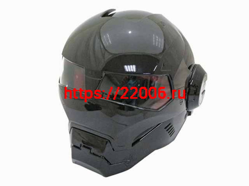 Мотошлем закрытый MASEI 610 черный (L) Мотошлем закрытый MASEI 610 черный (L)