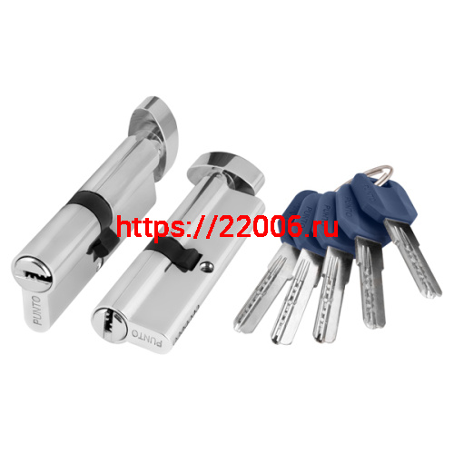 Цилиндровый Punto (Пунто) механизм (Z402/100) Z4002Knob100(40+10+50) с вертушкой CP хром