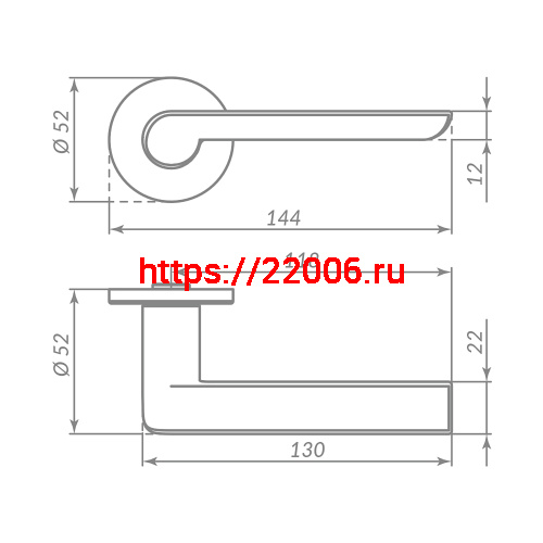 Ручка Punto (Пунто) раздельная R.ARC.R52.STEP SSG-39 сатин.золото фото 2