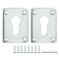 Декоративная Punto (Пунто) накладка ESC083-SS (нержавейка) на цилиндр (1 пара) "1"