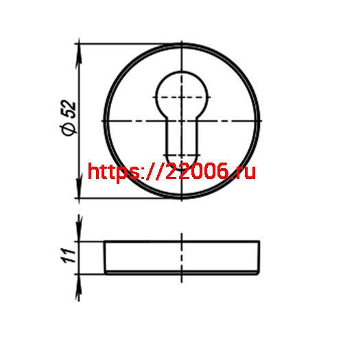 Накладка Armadillo (Армадилло) под цилиндр ET.R.URB52 (ET URB) BPVD-77 вороненый никель фото 3