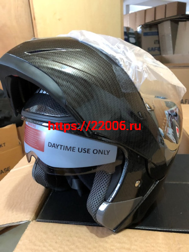 Шлем модуляр "Safelead" HF-118 (поднимается подбородок) NEW карбон (Y03), белый размер S фото 4 Шлем модуляр "Safelead" HF-118 (поднимается подбородок) NEW карбон (Y03), белый размер S фото 4