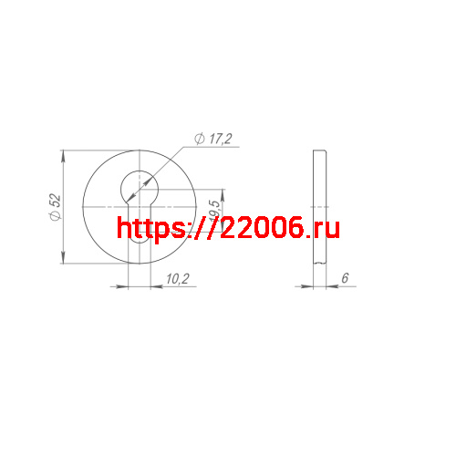 Накладка Punto (Пунто) под цилиндр ET.R.ARC.R52 (ET ARC) SN-3 мат.никель фото 3