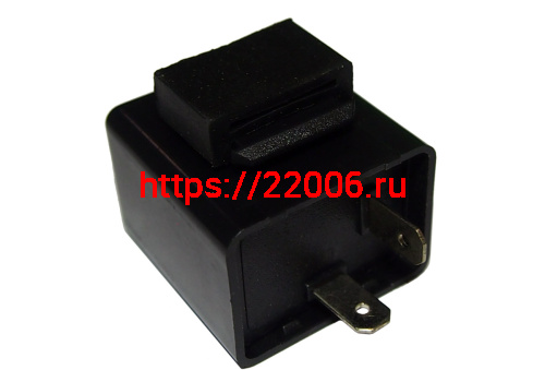 Реле поворотов 2 конт. без проводов  YBR125 круглое/квадратное без звука (НАБОР)