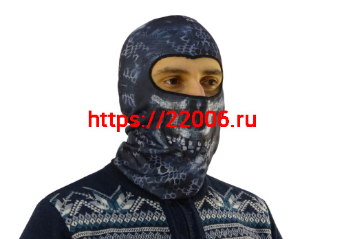 Подшлемник-балаклава (открыта только обл. для глаз, камуф. светло-серого цвета 890042) с имит.черепа Подшлемник-балаклава (открыта только обл. для глаз, камуф. светло-серого цвета 890042) с имит.черепа