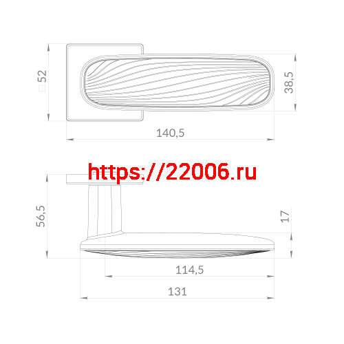 Ручка Punto (Пунто) раздельная K.EST.Q52.SHADE SN/WH-3 матовый никель/белый фото 2