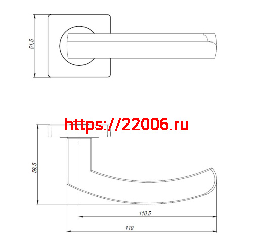 Ручка Ajax (Аякс) раздельная K.JK51.SIGMA (SIGMA JK) ABG-6 зеленая бронза 105мм фото 2