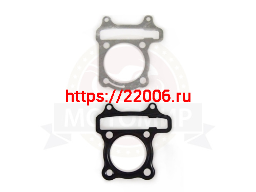 Цилиндр в сборе с поршнем 4-х такт.скут.(125см3) 52,4 мм 152QMI(цилиндр+поршень+палец D15mm+кольца) фото 2