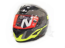 Шлем интеграл NITRO N2300 RIFT DVS (Black/Gun/Safety Yellow), размер M (6 шт в кор.)