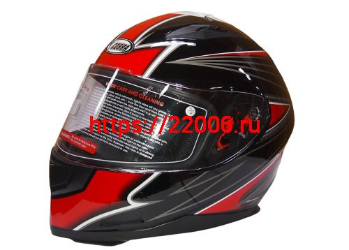 Шлем интеграл COBRA JK313, черный с красным(2), черный/синий(9), размеры M