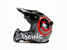 Мотошлем VIRTUE MD-902 Кросс черный матовый с серым граффити (XXL)