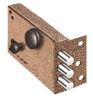 Замок Elbor (Эльбор) накладной Лазурит 1.02.61.МА никель, сув., 2 риг., задвижка-затвор, медный антик /39328/