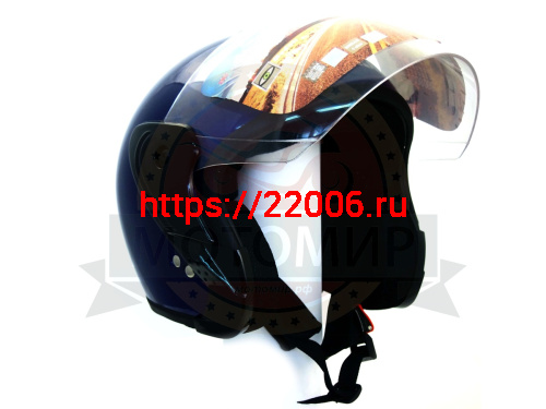 Шлем открытый "Safelead" HF-217"колобки с доп. стеклом" deep синий, красный черный, размер S фото 2 Шлем открытый "Safelead" HF-217"колобки с доп. стеклом" deep синий, красный черный, размер S фото 2