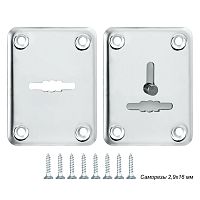 Декоративная Punto (Пунто) накладка ESC081-SS (нержавейка) на сув. замок (1 пара) "2"
