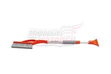 Щетка для снега со скребком "AIRLINE" (85-100 см.) телескоп.рукоятка с распушенной щетиной