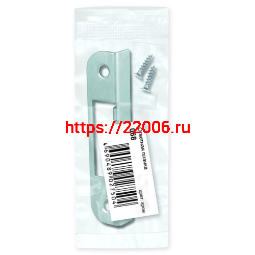 Ответная Fuaro (Фуаро) планка STRP.FIN068 для дверей с притвором к замкам 2018 и 2014 WC/S CP хром фото 2