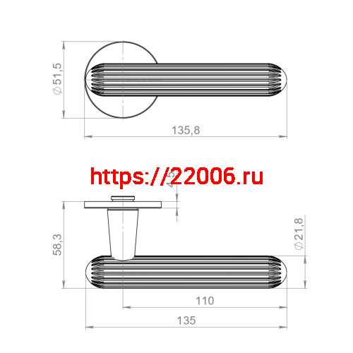 Ручка Armadillo (Армадилло) раздельная R.YM.ECLAIR FSG-39 флор. золото фото 5