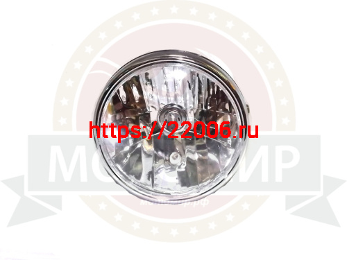 Фара трицикл АЯКС передняя, круглая в сборе