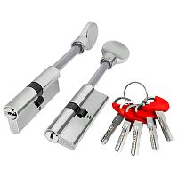 Цилиндровый Fuaro (Фуаро) механизм (D-PRO507/100) D-PRO5007Tang100(65+10+25) CP хром 5Key со штоком