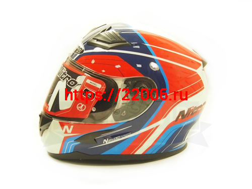 Шлем интеграл NITRO N2400 PIONEER (White/Red/Blue), размер L (6 шт в кор.) фото 3 Шлем интеграл NITRO N2400 PIONEER (White/Red/Blue), размер L (6 шт в кор.) фото 3